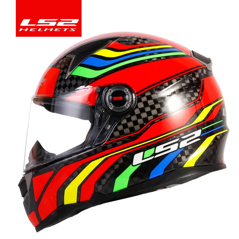 Original LS2 FF396 Carbon Fiber Motorcycle Helmet LS2 CT2 Full Face Helmets Casco Casque Moto No Pump