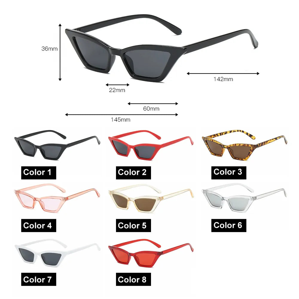 Women Okulary Small Frame Sunglasses Cat Eye Sunglasses UV400 Sun Shades Glasses Street Eyewear Fashion Sunglasses Oculos Gafa