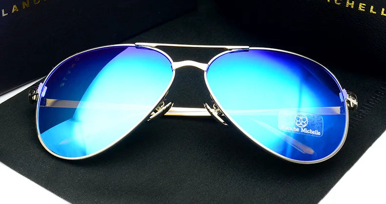 High Quality Pilot Sunglasses Women Polarized UV400 Sunglass Mirror Vintage Sun Glasses 2024 Sunglasses Woman Okulary With Box