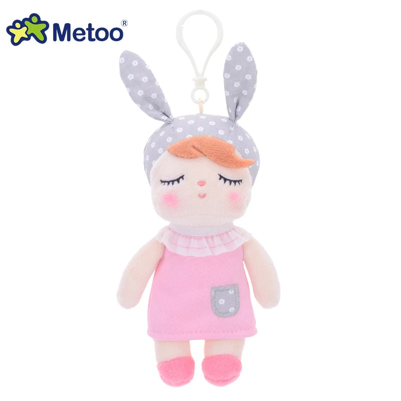 Metoo Doll Stuffed Toys Plush Animals Soft Baby Kids Toys for Girls Boys Kawaii Mini Angela Rabbit Pendant Keychain