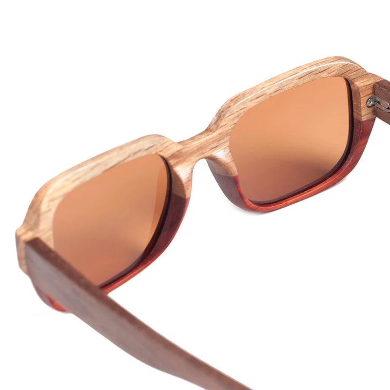 BOBO BIRD Handmade Polarized Wood Sunglasses for Women With Creative Special Design Beach Sunglass in Wood Gift Box C-Dg02