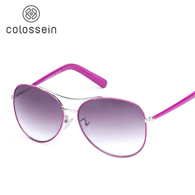 COLOSSEIN Luxury Vintage Sunglasses Women Glasses Ultralight Driving Pilot Sunglasses Men Gold Frame UV400 Eyewear
