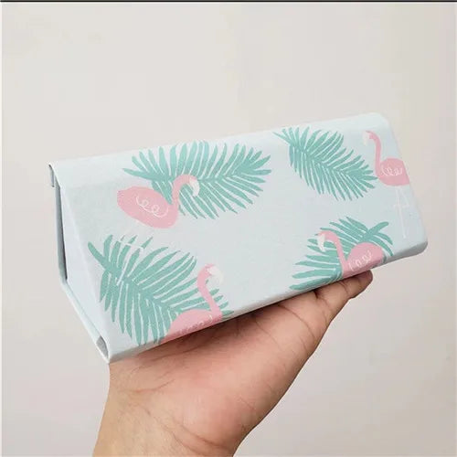 Mimiyou Top-Grade PU Spectacle Cases for Eyeglasses Fashion Folding Sunglasses Box Bag Portable Triangle Eyewear Protector