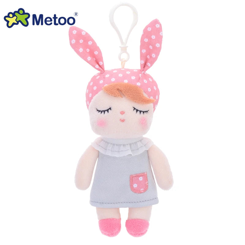 Metoo Doll Stuffed Toys Plush Animals Soft Baby Kids Toys for Girls Boys Kawaii Mini Angela Rabbit Pendant Keychain