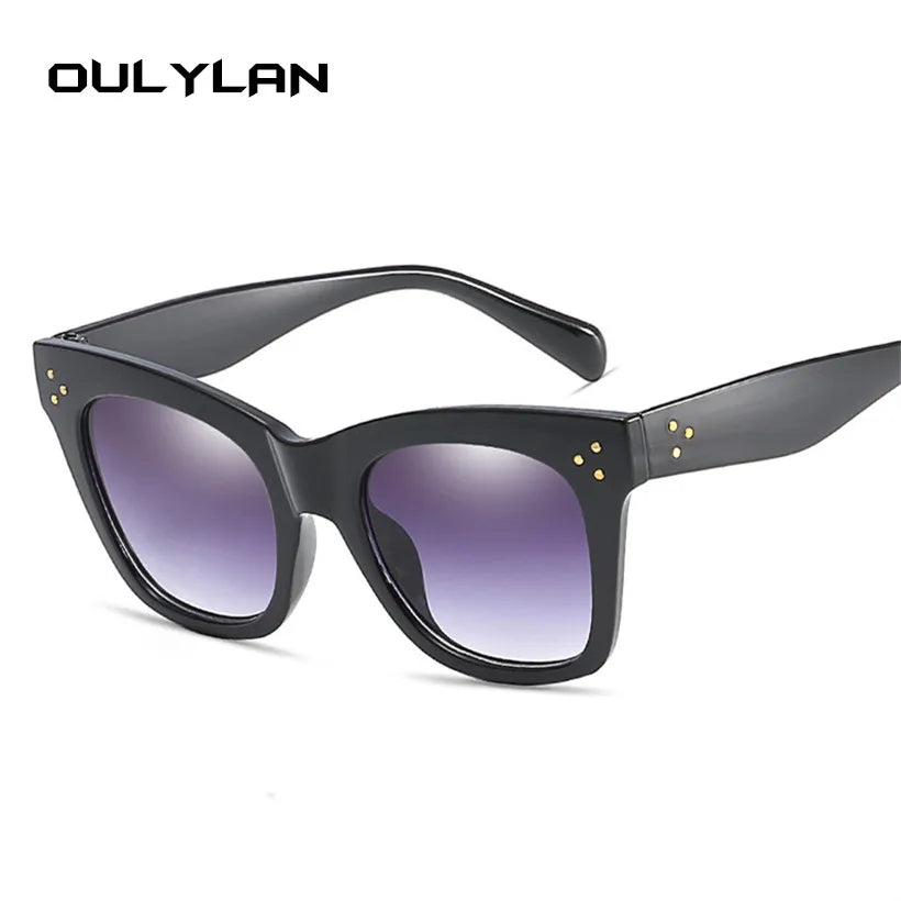 Oulylan Classic Cat Eye Sunglasses Women Vintage Oversized Gradient Sun Glasses Shades Female Luxury Designer UV400 Sunglass