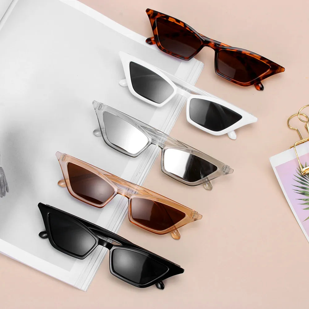 Women Okulary Small Frame Sunglasses Cat Eye Sunglasses UV400 Sun Shades Glasses Street Eyewear Fashion Sunglasses Oculos Gafa