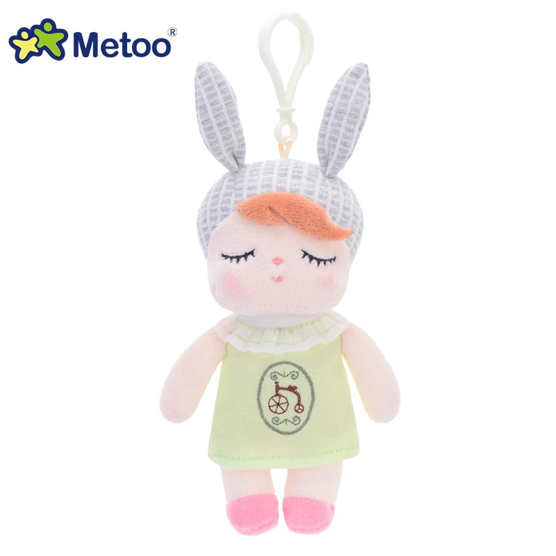 Metoo Doll Stuffed Toys Plush Animals Soft Baby Kids Toys for Girls Boys Kawaii Mini Angela Rabbit Pendant Keychain