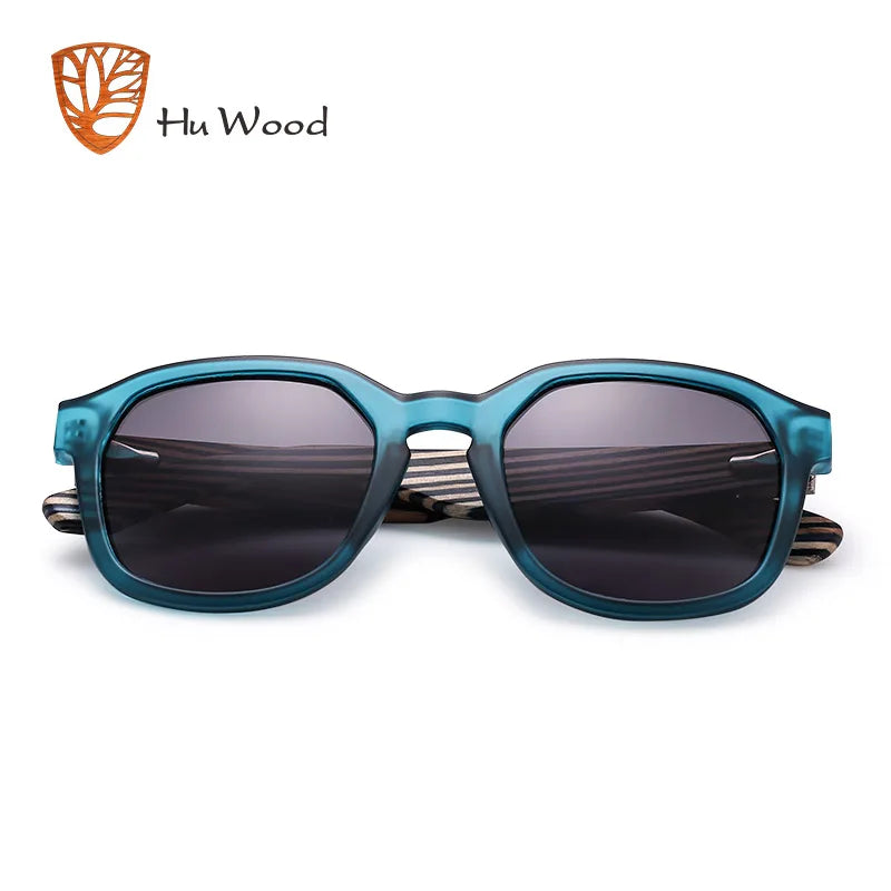 HU WOOD Polarized Sunglasses Fishing for Men Womens Wood Sunglasses Travel Bamboo Sunglass Driving Shade UV400 Lens GR8014