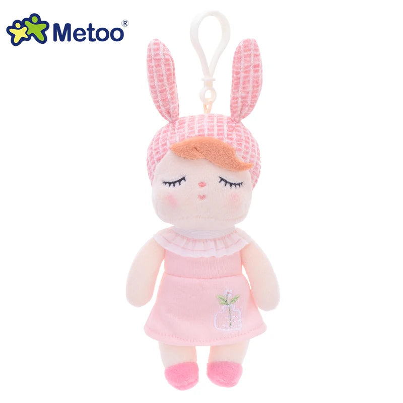 Metoo Doll Stuffed Toys Plush Animals Soft Baby Kids Toys for Girls Boys Kawaii Mini Angela Rabbit Pendant Keychain