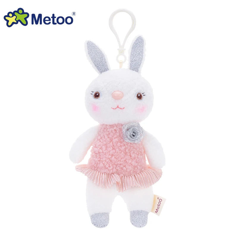 Metoo Doll Stuffed Toys Plush Animals Soft Baby Kids Toys for Girls Boys Kawaii Mini Angela Rabbit Pendant Keychain