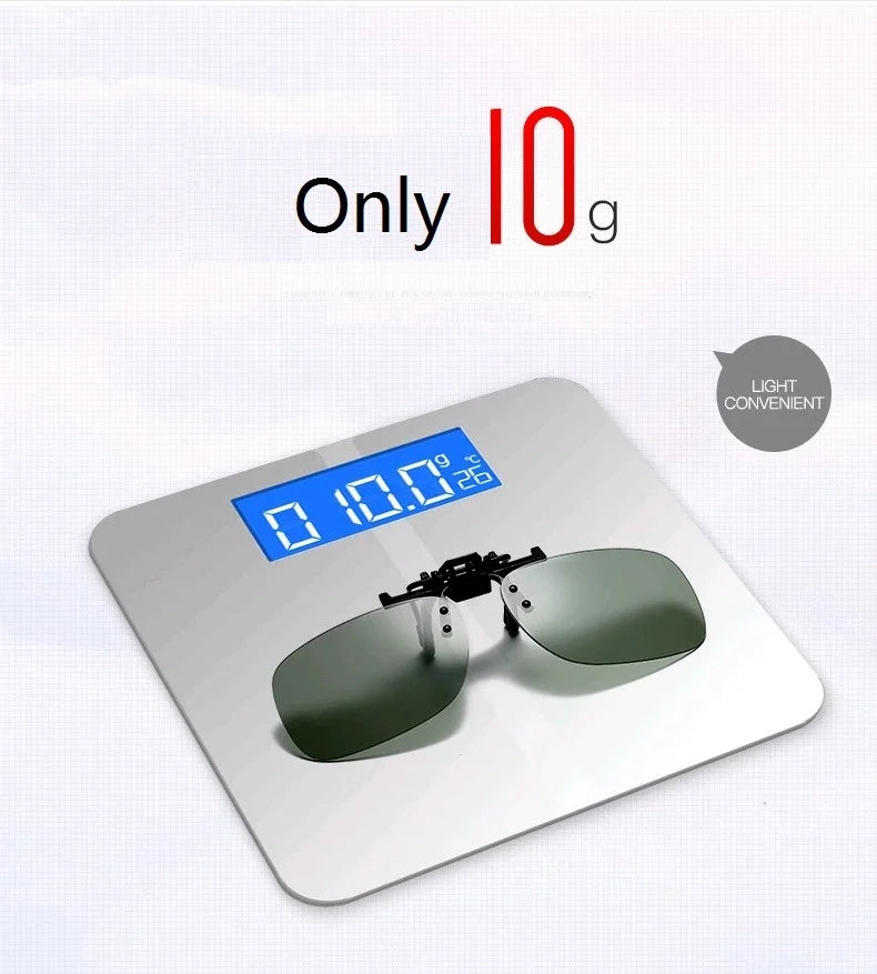 Photochromic Polarized Clip on Sunglasses Near-Sighted Driving Night Vision Lens Anti-Uva Anti-Uvb Sunglasses Clip De Sol UV400