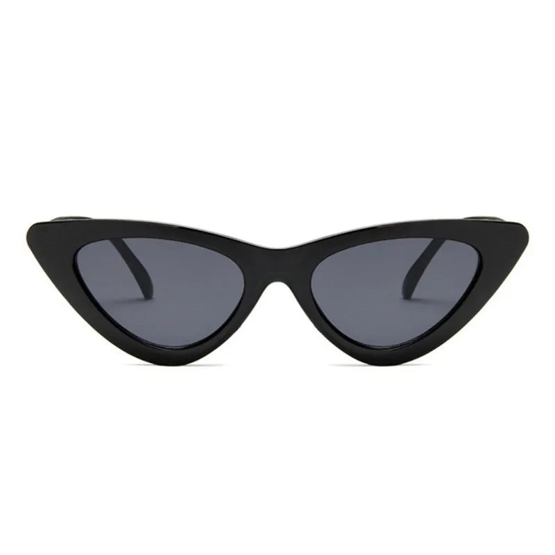 New Retro Fashion Sunglasses Woman Brand Designer Vintage Cat Eye Black White Sun Glasses Female Lady UV400 Oculos