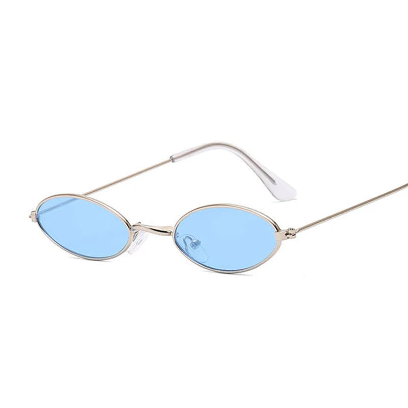 Small Frame Black Shades Round Sunglasses Woman Oval Brand Designer Vintage Fashion Pink Sun Glasses Female Oculos De Sol