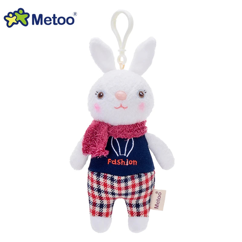 Metoo Doll Stuffed Toys Plush Animals Soft Baby Kids Toys for Girls Boys Kawaii Mini Angela Rabbit Pendant Keychain