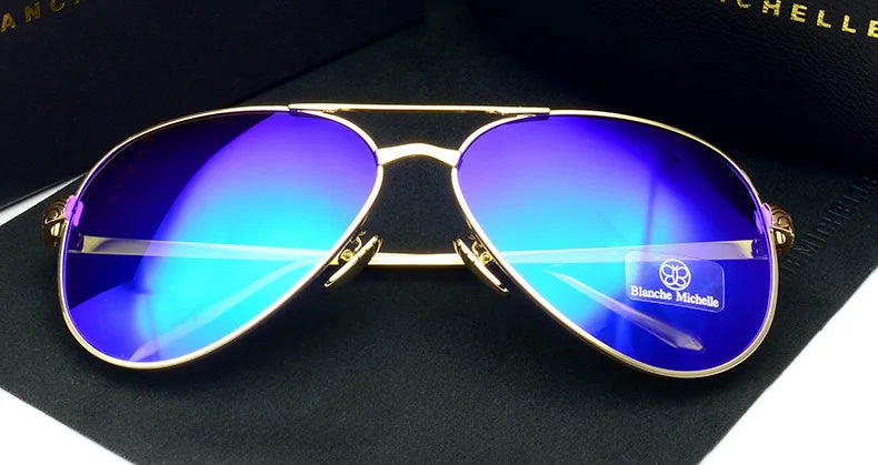 High Quality Pilot Sunglasses Women Polarized UV400 Sunglass Mirror Vintage Sun Glasses 2024 Sunglasses Woman Okulary With Box