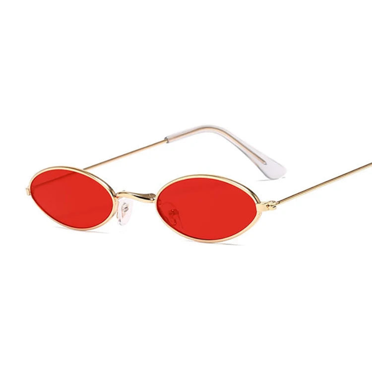 Small Frame Black Shades Round Sunglasses Woman Oval Brand Designer Vintage Fashion Pink Sun Glasses Female Oculos De Sol
