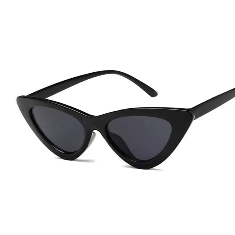 New Retro Fashion Sunglasses Woman Brand Designer Vintage Cat Eye Black White Sun Glasses Female Lady UV400 Oculos