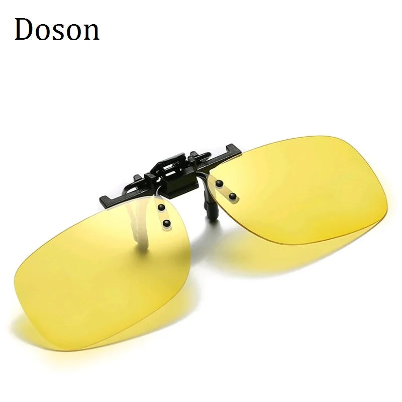 Photochromic Polarized Clip on Sunglasses Near-Sighted Driving Night Vision Lens Anti-Uva Anti-Uvb Sunglasses Clip De Sol UV400