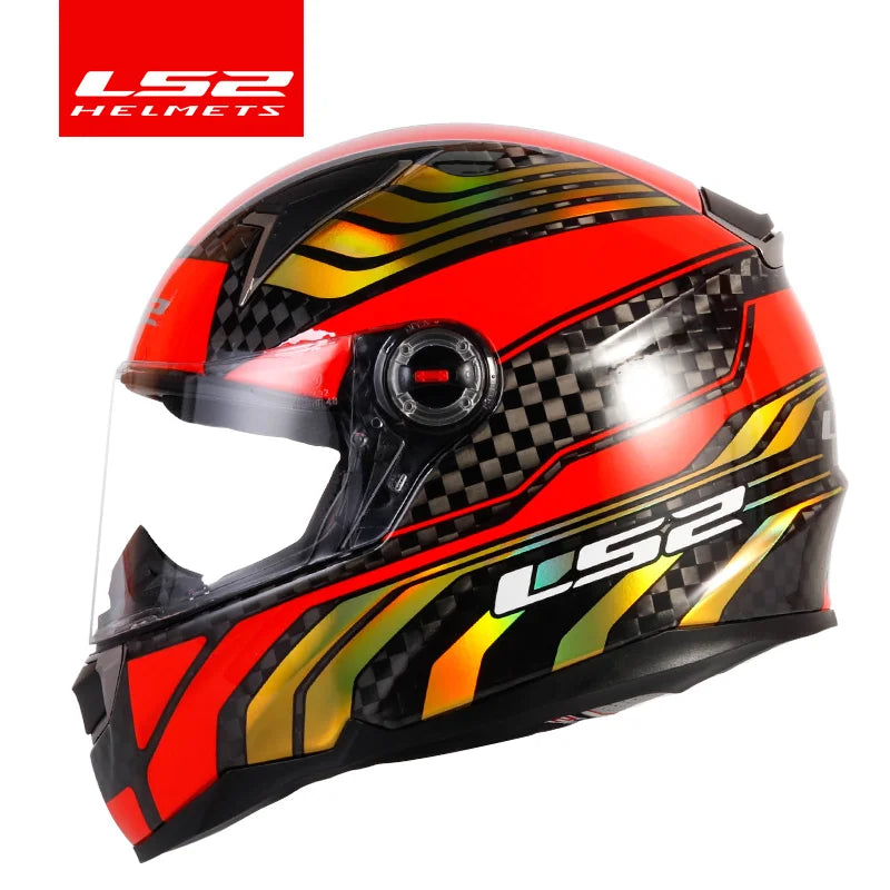 Original LS2 FF396 Carbon Fiber Motorcycle Helmet LS2 CT2 Full Face Helmets Casco Casque Moto No Pump