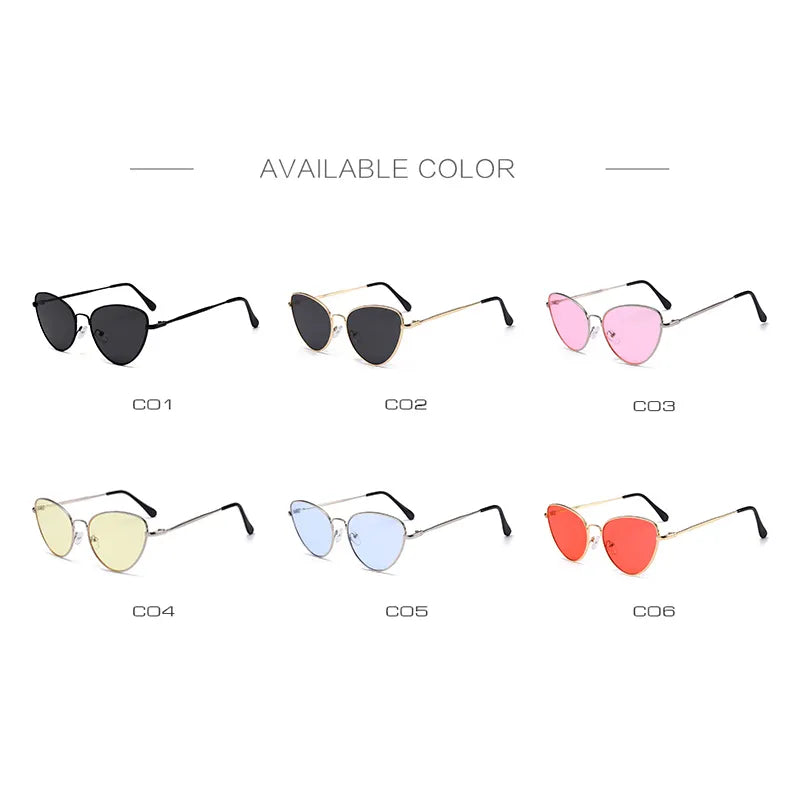 Sexy Small Vintage Cat Eye Sunglasses Woman Vintage Red Black Sun Glasses Female Ladies Cateyes Sunglass 2018 Retro Glasses