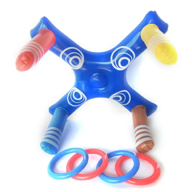 Children and Adults Inflatable Cross Ring Toss Game Swimming Pool Fun Toys Summer Water Beach Party Props Plaything Air Mattress