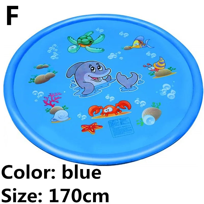 Summer Lawn Children Water Game Play Mat Kids Outdoor Splash Mat for Kids Pool Games Toy Sprinkle Splash Water Toy Bath Pad