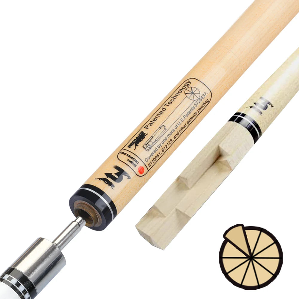 PREOAIDR 3142 Z2 POINOS Billiard Pool Stick, 10mm, 11.5mm, 13mm Tip, Technology Maple Shaft, Billar Kit Shaft, China