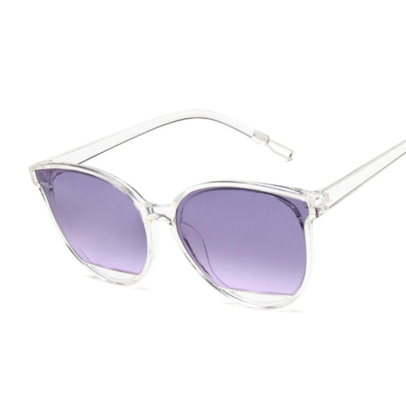 New Classic Oval Red Woman Sunglasses Female Vintage Luxury Plastic Brand Designer Cat Eye Sun Glasses UV400 Fashion