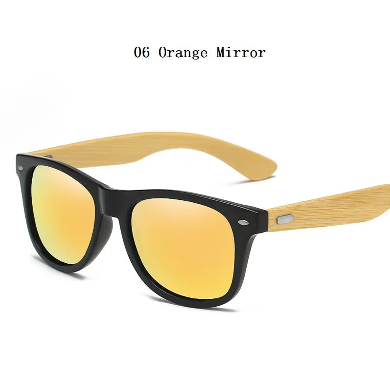 High-Quality Bamboo Wood Sunglasses Man Woman Classic Vintage Wooden Driving Male Sunglass Luxury Brand Designer Sun Glasses