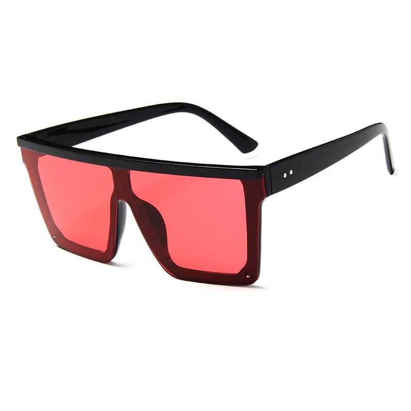 SHAUNA Flat Top Classic Square Sunglasses Woman Brand Designer Purple Mirror Coating Shades UV400