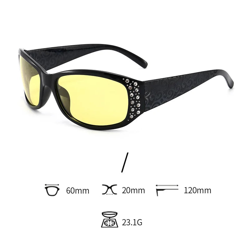 DANKEYISI Women Polarized Sunglasses Female Rhinestone Sunglasses Driving Travel Outdoor Eyewear UV400 Sun Glasses Lady