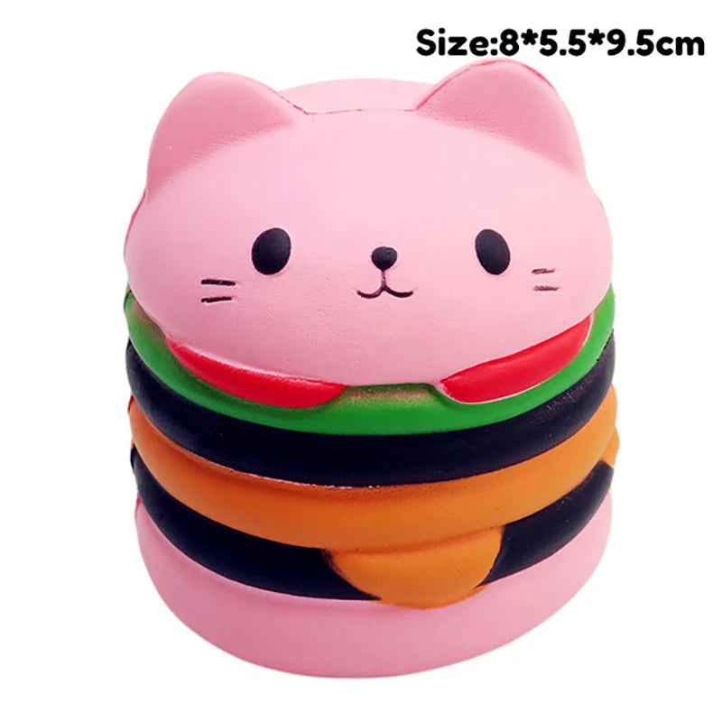 Squishy Toy Cute Food Antistress Pink Milk Tea Donuts Rising Toys Abreact Soft Squishi Stress Relief Toys Funny Girls Gifts