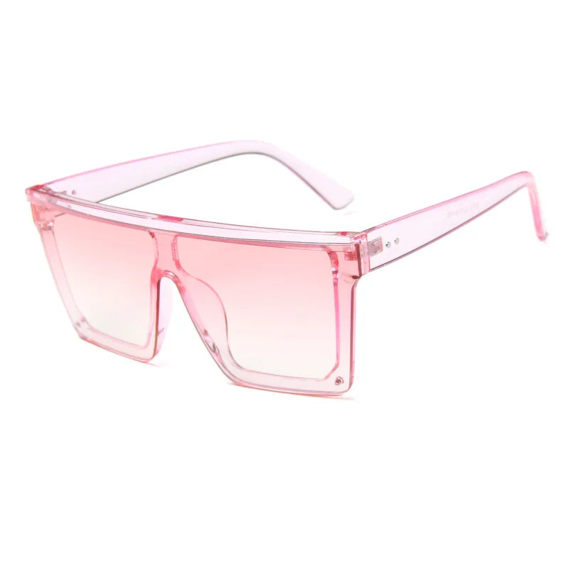 SHAUNA Flat Top Classic Square Sunglasses Woman Brand Designer Purple Mirror Coating Shades UV400