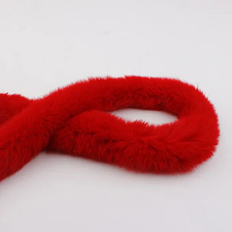 5m Thickened Artificial Rabbit Fur Trim Clothes Accessory Faux Fur Strips for Sweater Coat Hood Hat DIY Fluffy Garment Materials