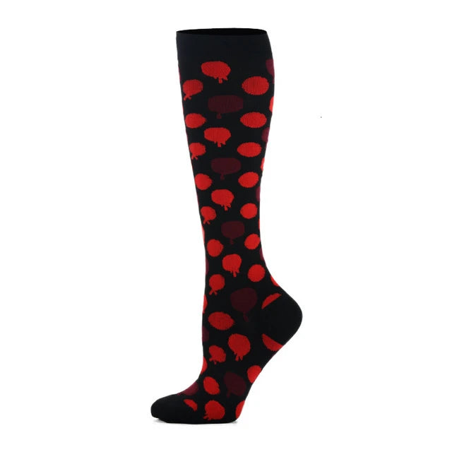 Compression Socks Women Men Outdoor Sports Halloween Series Animals Flamingo Shark Monkey Cat Bones Pressure Elastic Stockings