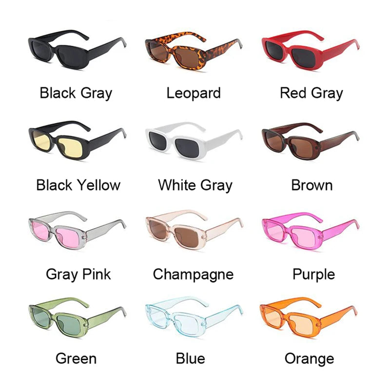 2021 Square Sunglasses Woman Luxury Brand Travel Small Rectangle Sun Glasses Female Fashion Retro Lunette De Soleil Femme