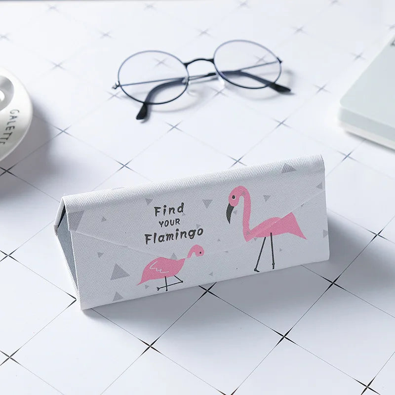 Mimiyou Top-Grade PU Spectacle Cases for Eyeglasses Fashion Folding Sunglasses Box Bag Portable Triangle Eyewear Protector