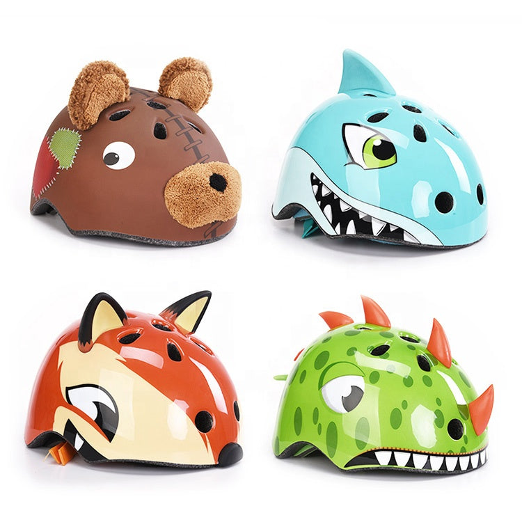 Cute 3D Cartoon PC Shell Helmets Bicycle Helmet Animal Helmet Protective Gear for Kids Children