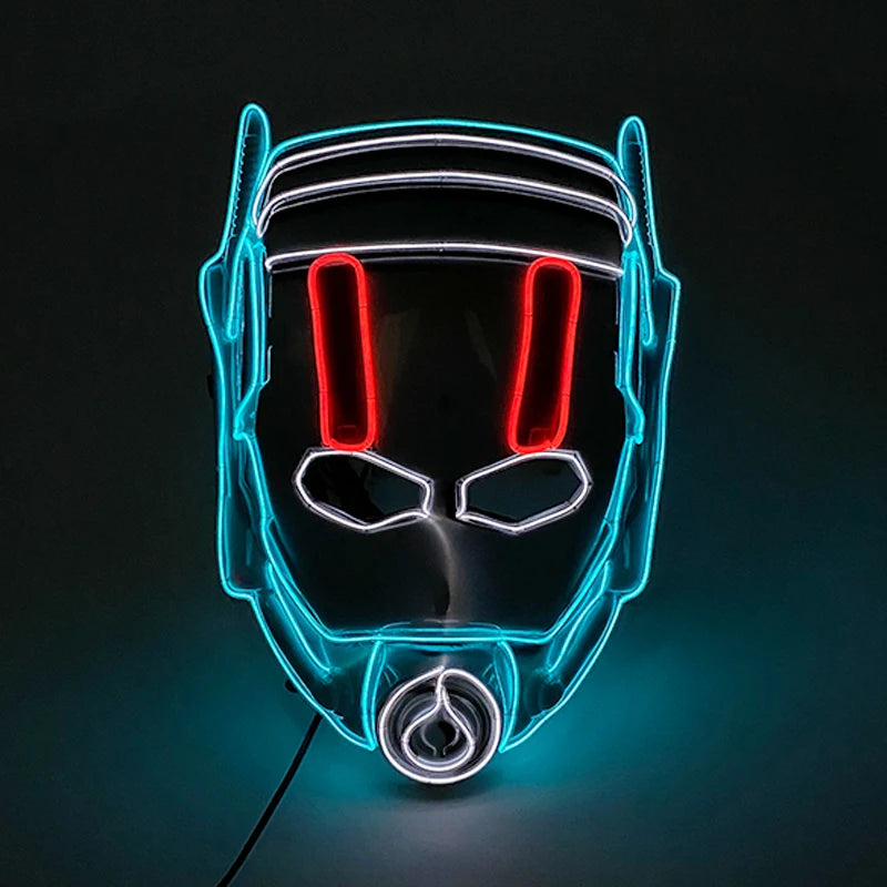 Horror Halloween Neon Mask Clown Mask Cosplay Party Costume Supplies Led Mask Masque Masquerade Party Masks Glow in the Dark
