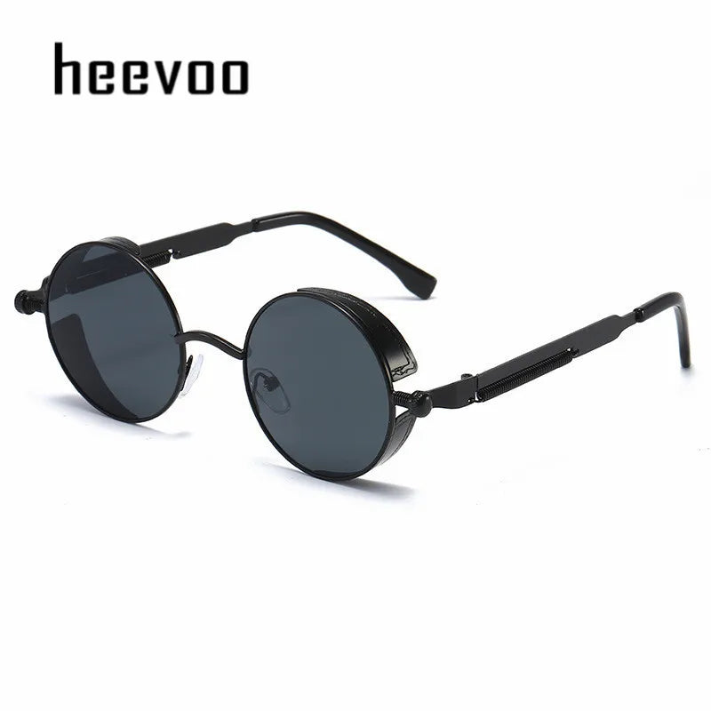Metal Steampunk Sunglasses Men Women Fashion Round Glasses Brand Designer Vintage Sun Glasses High Quality Oculos De Sol 2021