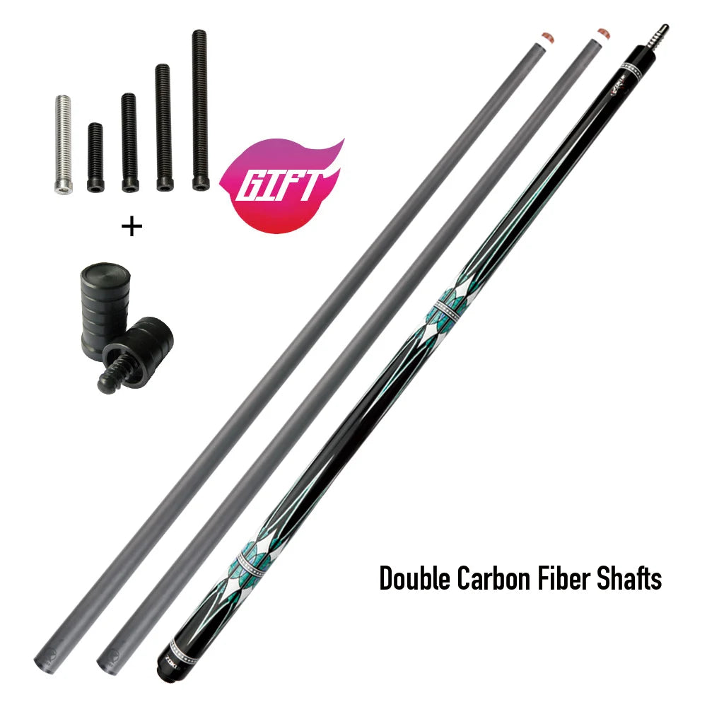 ZOKUE KONLLEN Carom Cues 12mm Tip Technology 3 Cushion Game Cues Carbon Fiber Maple Shaft Professional Libre Billiard Cue Sticks