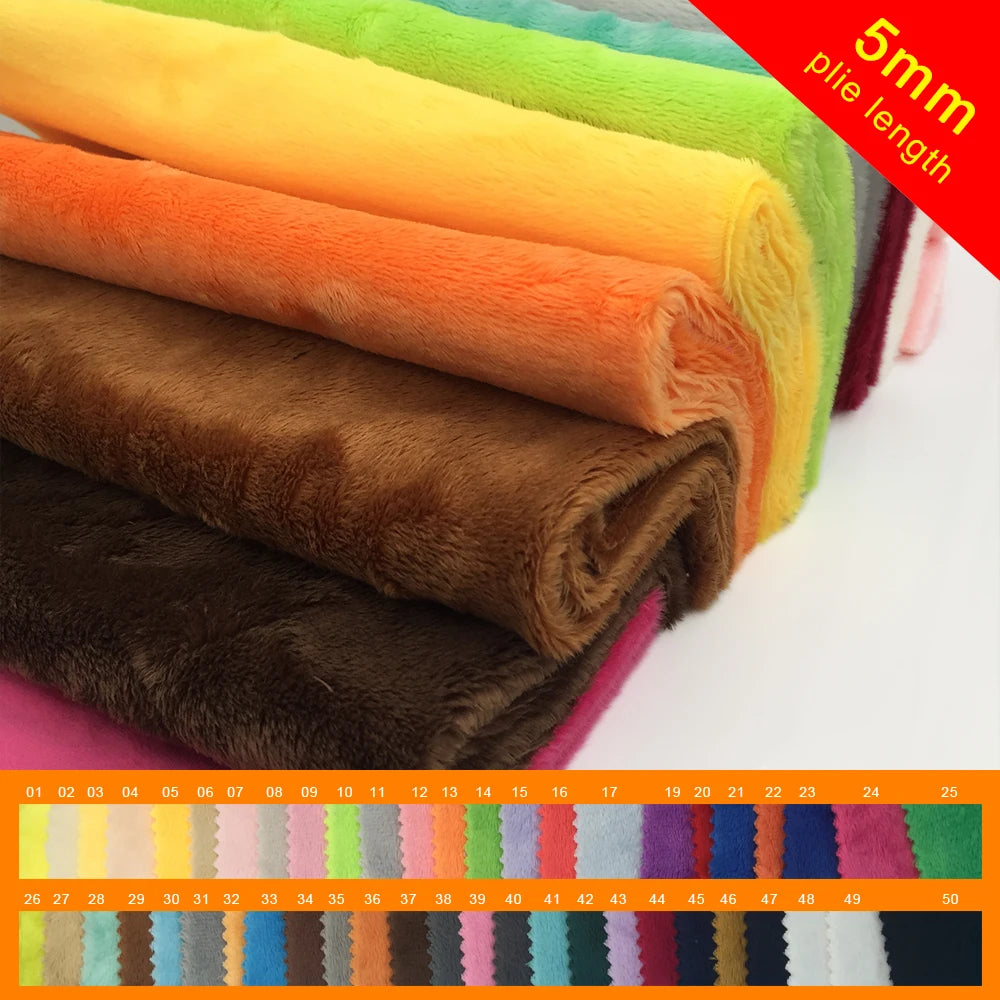 150x50cm Large Size 5mm Hand-Made Doll Head Hair Plush Fabric 103 Colors Optional Soft Plush Fabric