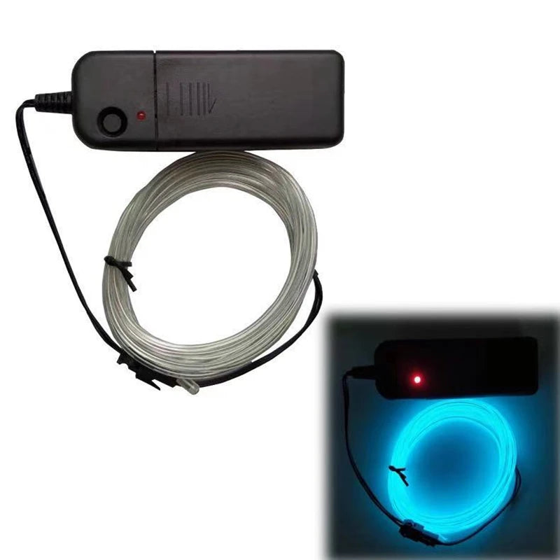 Glow EL Wire Cable LED Neon Christmas Dance Party DIY Costumes Clothing Luminous Car Light Decoration Clothes Flexible Light
