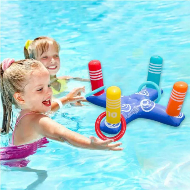Children and Adults Inflatable Cross Ring Toss Game Swimming Pool Fun Toys Summer Water Beach Party Props Plaything Air Mattress