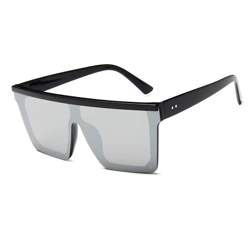 SHAUNA Flat Top Classic Square Sunglasses Woman Brand Designer Purple Mirror Coating Shades UV400