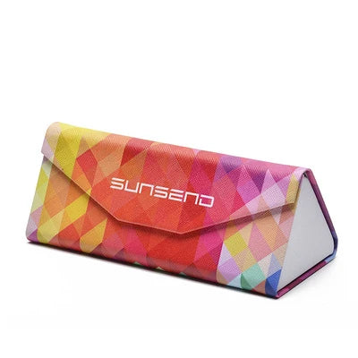 Mimiyou Top-Grade PU Spectacle Cases for Eyeglasses Fashion Folding Sunglasses Box Bag Portable Triangle Eyewear Protector