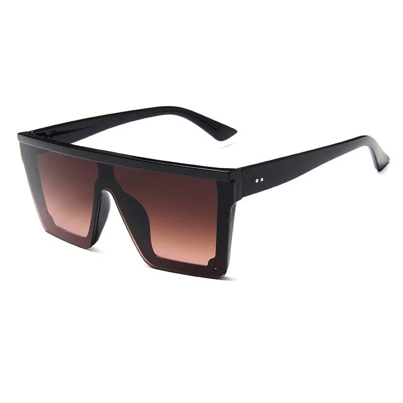 SHAUNA Flat Top Classic Square Sunglasses Woman Brand Designer Purple Mirror Coating Shades UV400