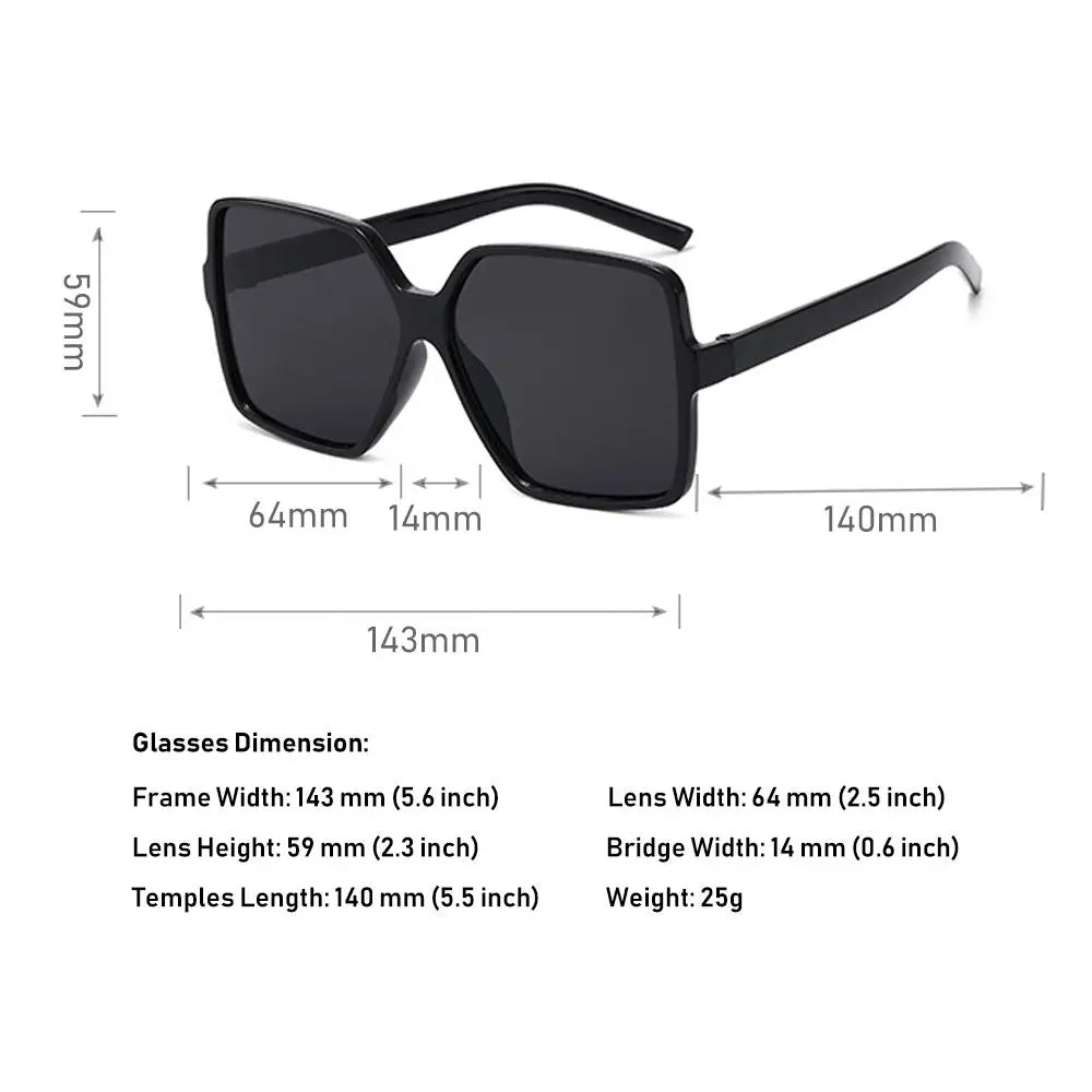 2022 Black Square Oversized Sunglasses Square Glasses Personalized Cat Eyes Colorful Sunglasses Trend Versatile Sunglasses UV400