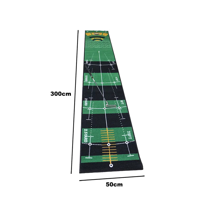 Golf Carpet Putting Mat Thick Smooth Practice Putting Rug for Indoor Home Office Golf Practice Grass Mat Golf Training 50X300cm