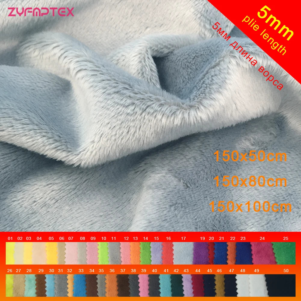 150x50cm Large Size 5mm Hand-Made Doll Head Hair Plush Fabric 103 Colors Optional Soft Plush Fabric
